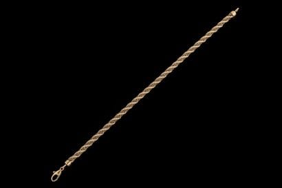 Twisted bracelet adorned with a yellow and...