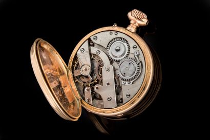Pocket watch with a yellow gold (750) case...