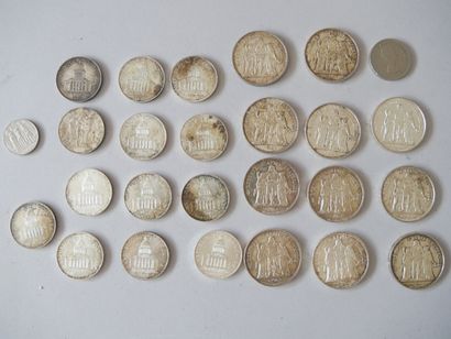 Set of silver coins:
- 11 10-franc coins....