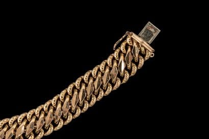 Bracelet maille américaine en or jaune (750...