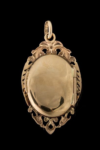 Pendentif souvenir ouvrant en or jaune (750...