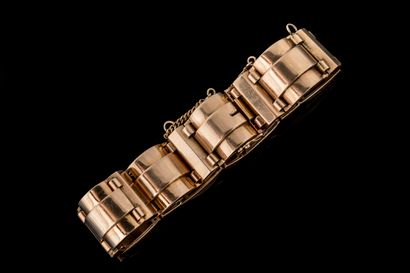 Tank bracelet with rectangular, bridge-shaped...
