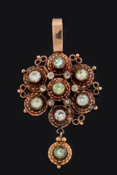 Rare Auvergnat pendant from Le Puy en Velay...
