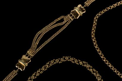 Set of three chains converted into necklaces:
-...