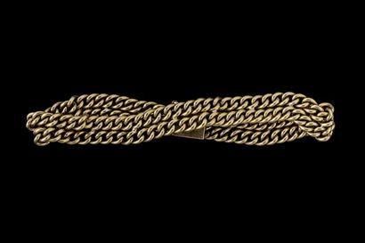 Flexible double-link curb chain bracelet...