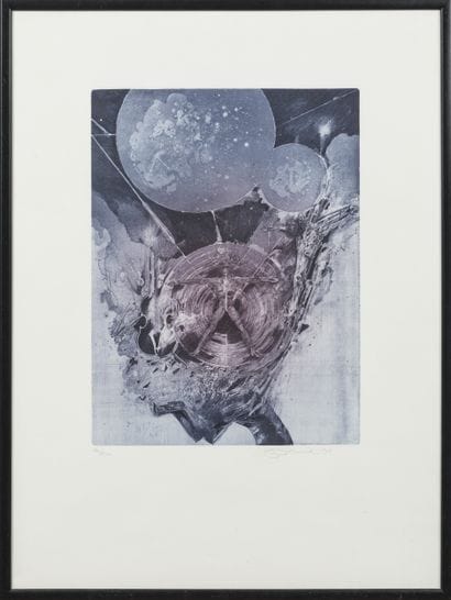 Lot de 4 estampes :
- KAREL Demel, 1991,...