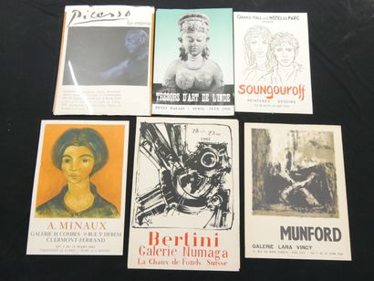 Lot de 18 affiches d'expositions (divers...