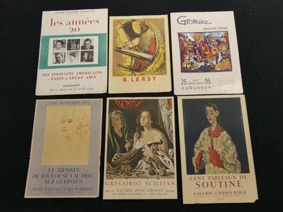 Lot de 10 affiches d'expositions (divers...