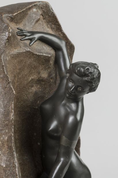 GUSTAVE OBIOLS (1858-1910)
« La Source »
Sculpture.
Epreuve...