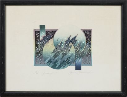 Lot de 4 estampes :
- NAVARRO MF, Série Fragments,...