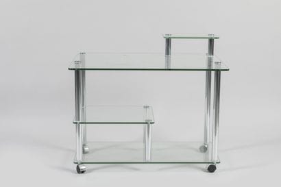 TRAVAIL MODERNE
Table desserte sur roulette,...