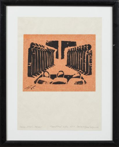 Lot de 4 estampes :
- NAVARRO MF, Série Fragments,...