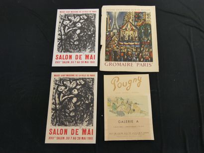 Lot de 18 affiches d'expositions (divers...