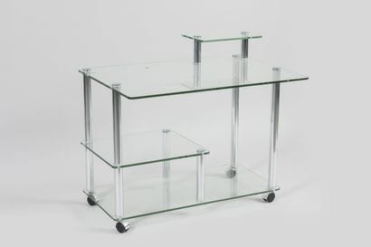 TRAVAIL MODERNE
Table desserte sur roulette,...