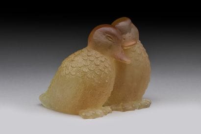 DAUM FRANCE
« Deux poussins »
Statuette....
