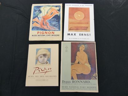 Lot de 18 affiches d'expositions (divers...