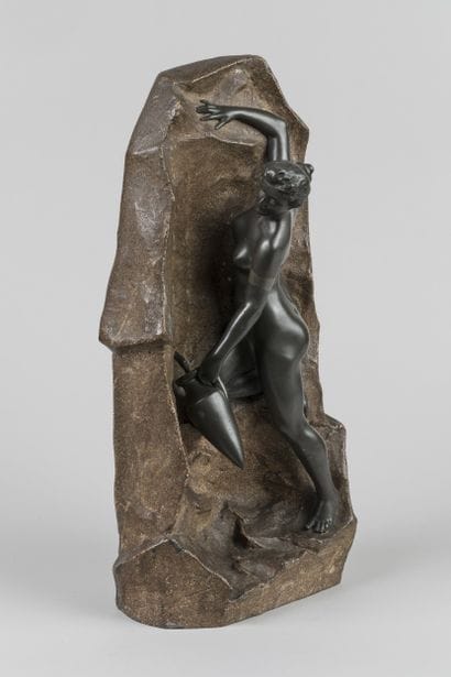 GUSTAVE OBIOLS (1858-1910)
« La Source »
Sculpture.
Epreuve...