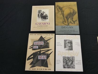 Lot de 10 affiches d'expositions (divers...