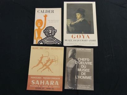 Lot de 18 affiches d'expositions (divers...