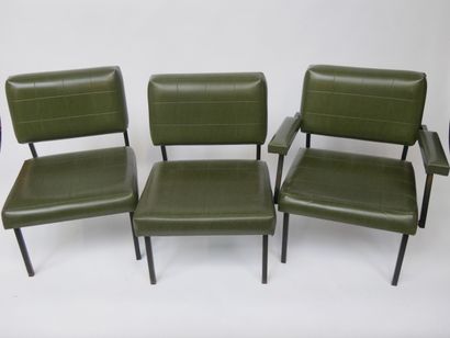 Ensemble comprenant 2 fauteuils et 4 chaises...