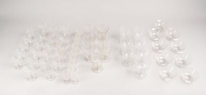 BACCARAT 
Crystal serving set, 