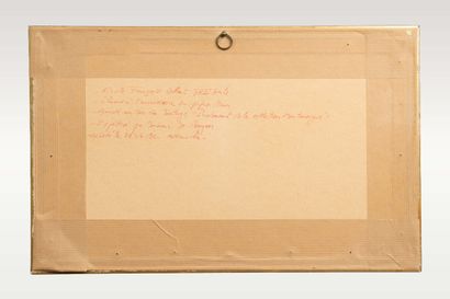 Ecole du XVIIe siècle,
Paysage avec habitations,
dessin...