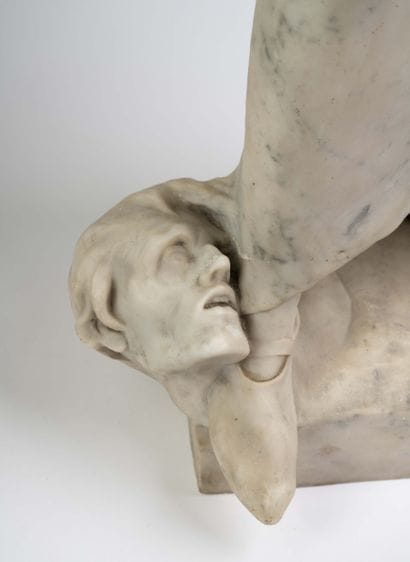 Jean-Paul AUBE (1837-1916) 
Dante
Marbre...