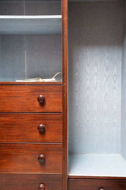 Mahogany and veneer cabinet. Freestanding...