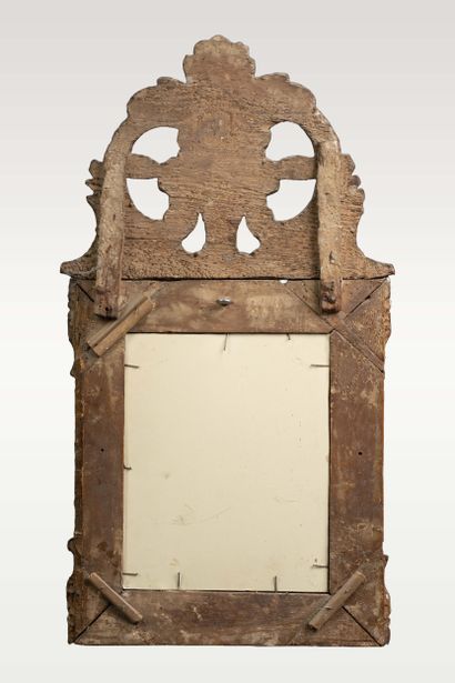 Set of 2 small 18th-century wooden mirrors...