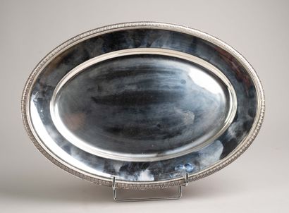 CHRISTOFLE - Rectangular platter in plain...