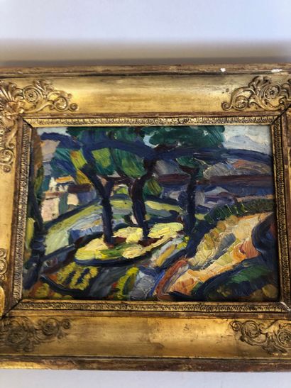 Ecole de la fin du XIXe, début du XXe siècle,
Paysage...