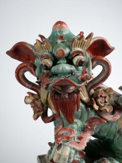 VIETNAM, early 20th century 
Polychrome ceramic...