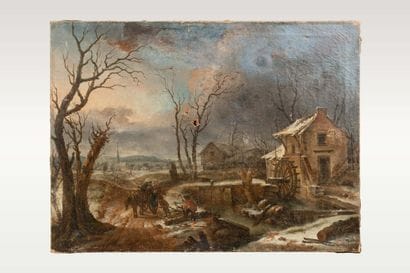 Old Flemish School,
The Firewood Gatherers,
Hst,...