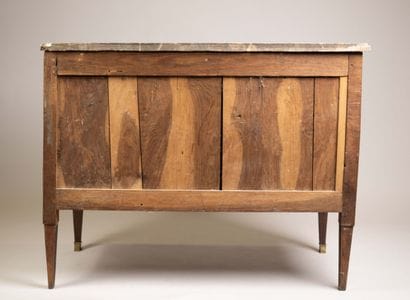 Quadrangular chest of drawers in rosewood...