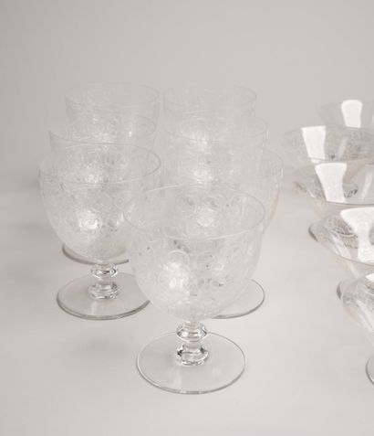 BACCARAT 
Crystal serving set, 