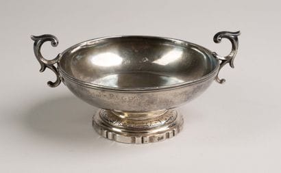A silver goblet on a pedestal, 18th century
313.66...
