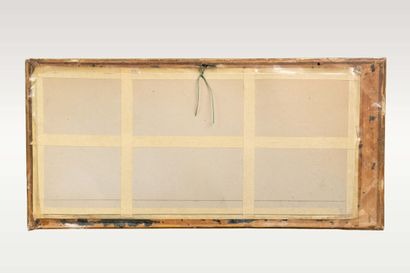 Gilded wooden frames containing a pair of...