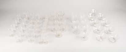 BACCARAT 
Crystal serving set, 