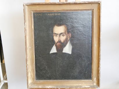 Ecole du XVIIe siècle,
Portrait d'Isaac Casaubon,
Huile...