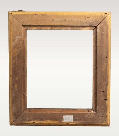 Pair of gilded wooden frames with floral...