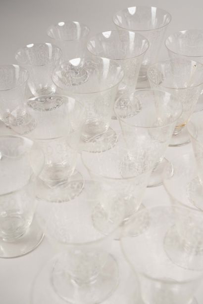 BACCARAT 
Crystal serving set, 