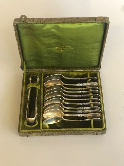 11 silver spoons (950 parts per thousand),...