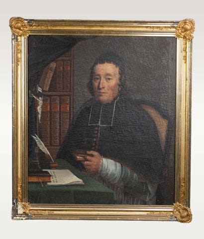 19th-century school,
Portrait of Canon de...