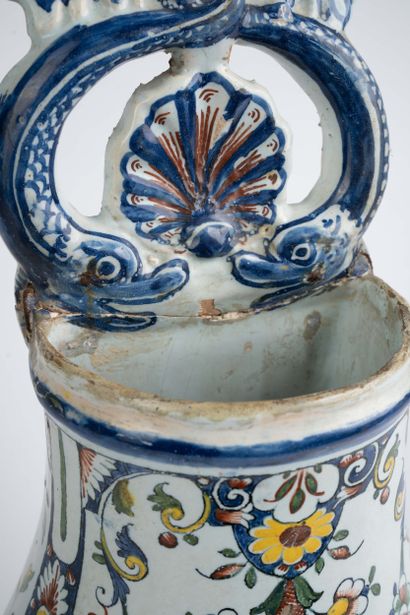 Polychrome earthenware fountain in the Rouen...