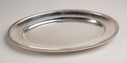 CHRISTOFLE - Rectangular platter in plain...