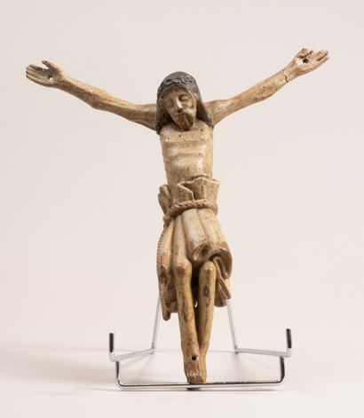 Christ en croix
Bois peint en couleur
Travail...