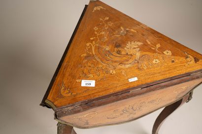 Polylobed clover-shaped table in rosewood...