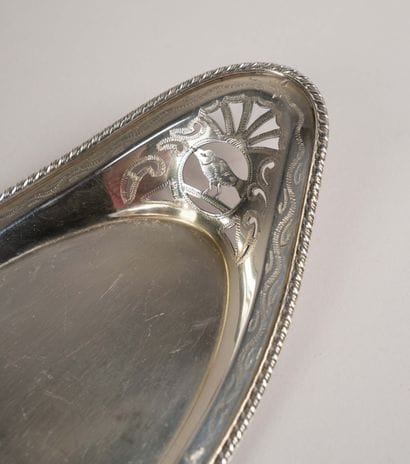 Shuttle, likely made of silver, with openwork...