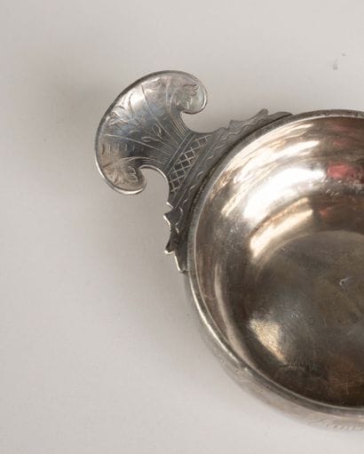 Silver cider cup or tastevin, 18th century
149...