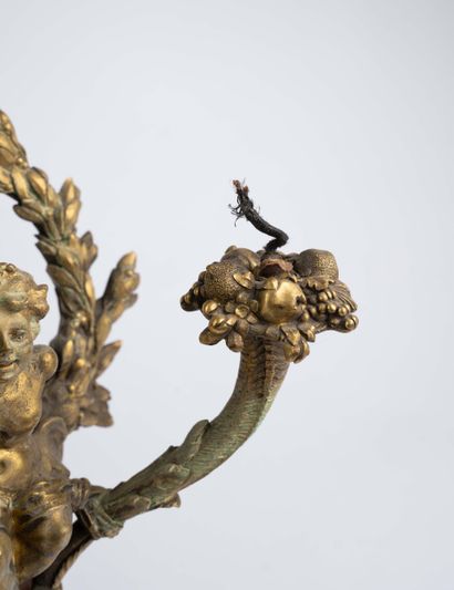Paire de candélabres à trois bras de lumière...